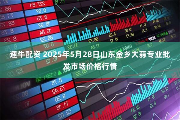 速牛配资 2025年5月28日山东金乡大蒜专业批发市场价格行情
