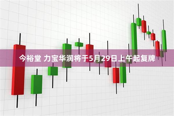今裕堂 力宝华润将于5月29日上午起复牌