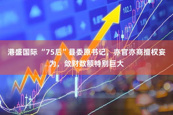 港盛国际 “75后”县委原书记，亦官亦商擅权妄为，敛财数额特别巨大