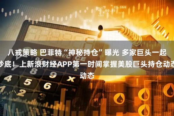 八戒策略 巴菲特“神秘持仓”曝光 多家巨头一起抄底！上新浪财经APP第一时间掌握美股巨头持仓动态