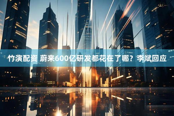 竹演配资 蔚来600亿研发都花在了哪？李斌回应
