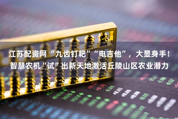 江苏配资网 “九齿钉耙”“电吉他”，大显身手！智慧农机“试”出新天地激活丘陵山区农业潜力